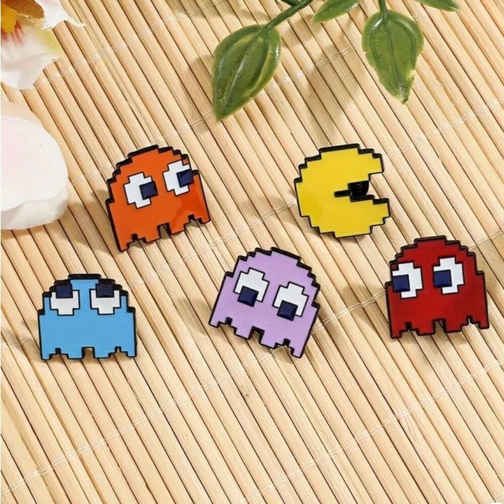 Other Set Of 5 Vintage Style Pac Man Pins Size ONE SIZE - 3 Thumbnail