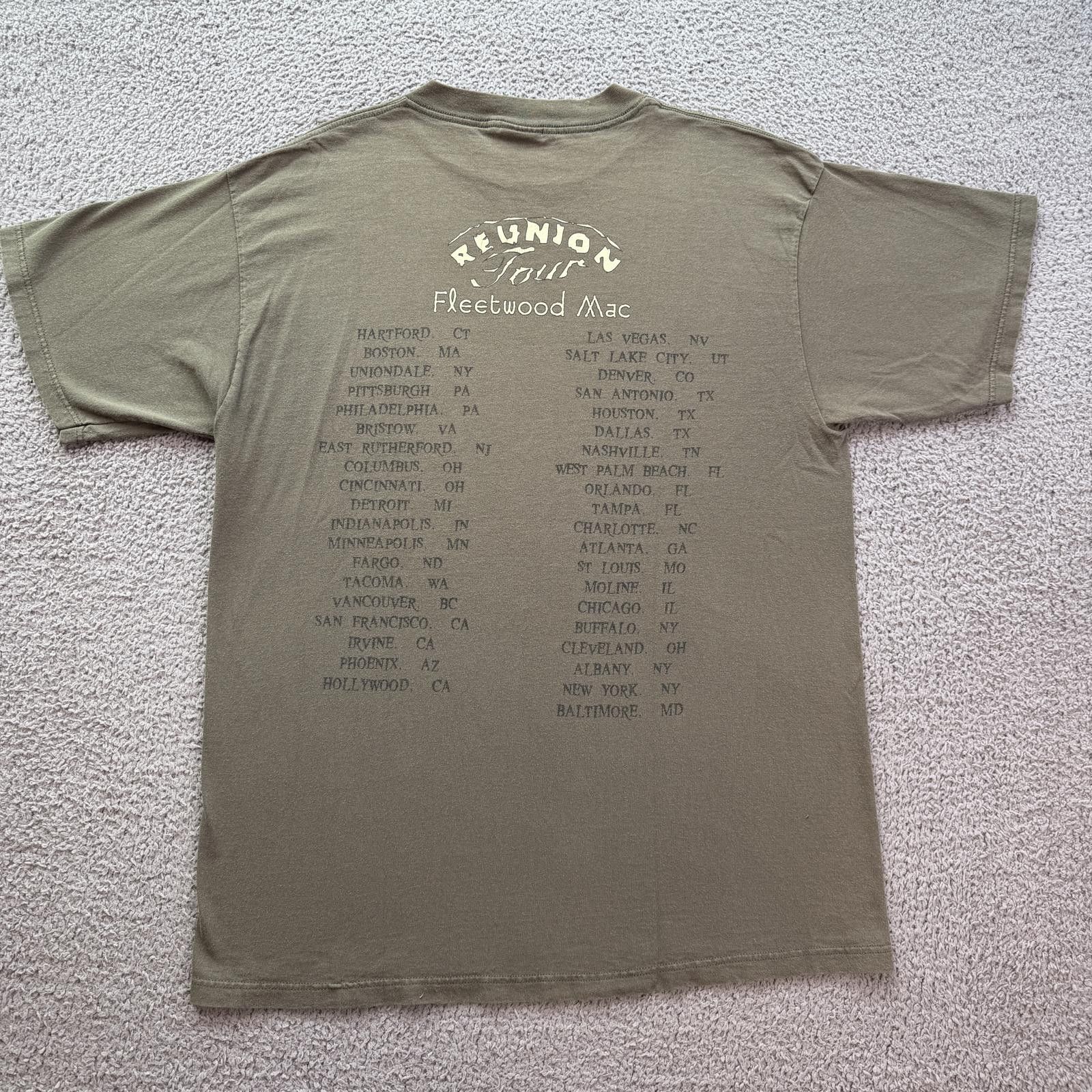 Tultex Vintage 1997 Fleetwood Mac Reunion Tour T Shirt Olive XL Size US XL / EU 56 / 4 - 2 Thumbnail