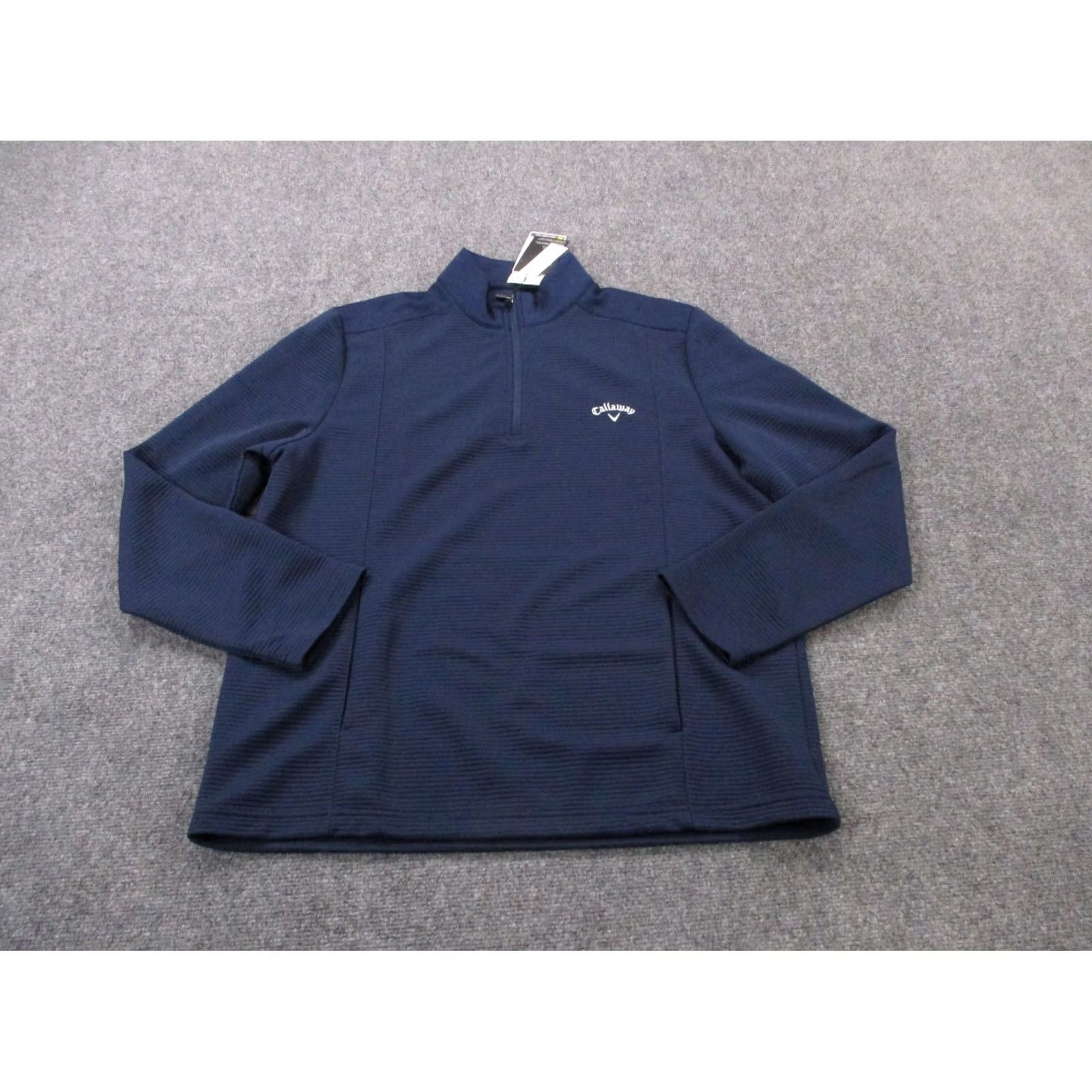 Callaway Callaway Jacket Mens M Navy Blue Opti Dry Windbreaker 1/4 Zip Lightweight Waterproof Casual Sportswear Weathergear Logo Pockets Golf Size US M / EU 48-50 / 2 - 2 Thumbnail