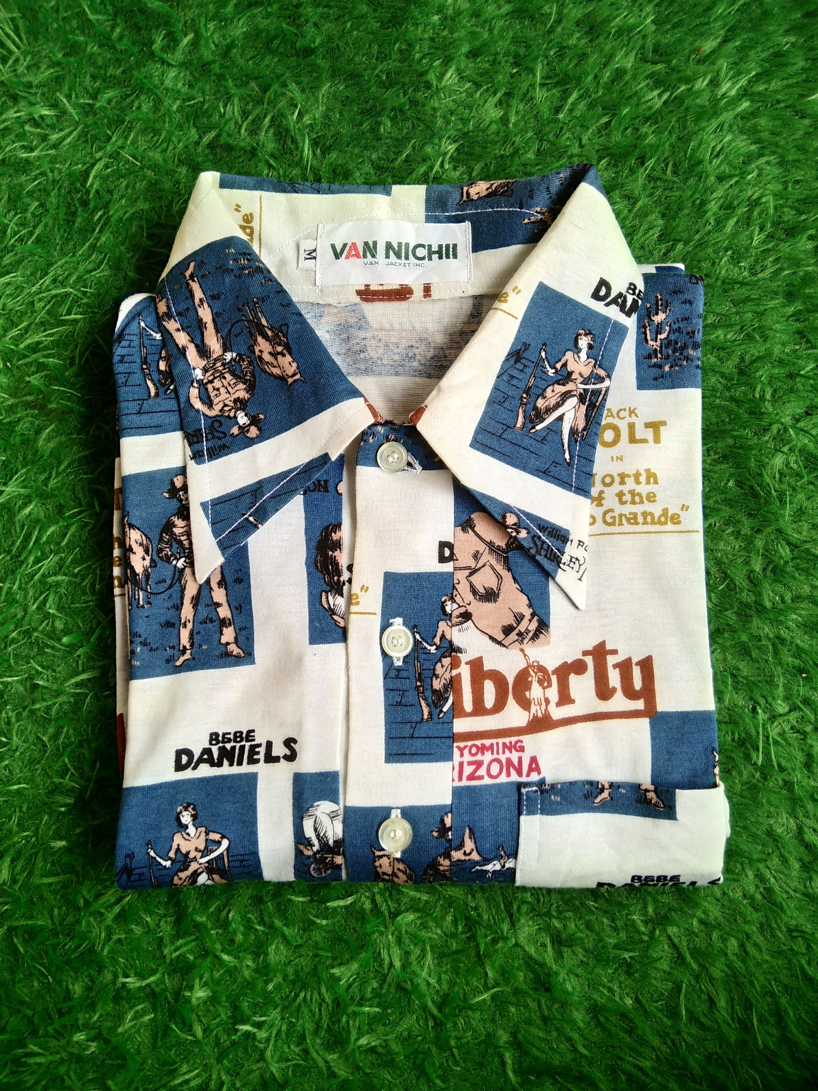 Hysteric Glamour × If Six Was Nine VTG 90s Retro Van Nichii AOP Shirley Mason Polo Long Sleeve Size US M / EU 48-50 / 2 - 11 Thumbnail