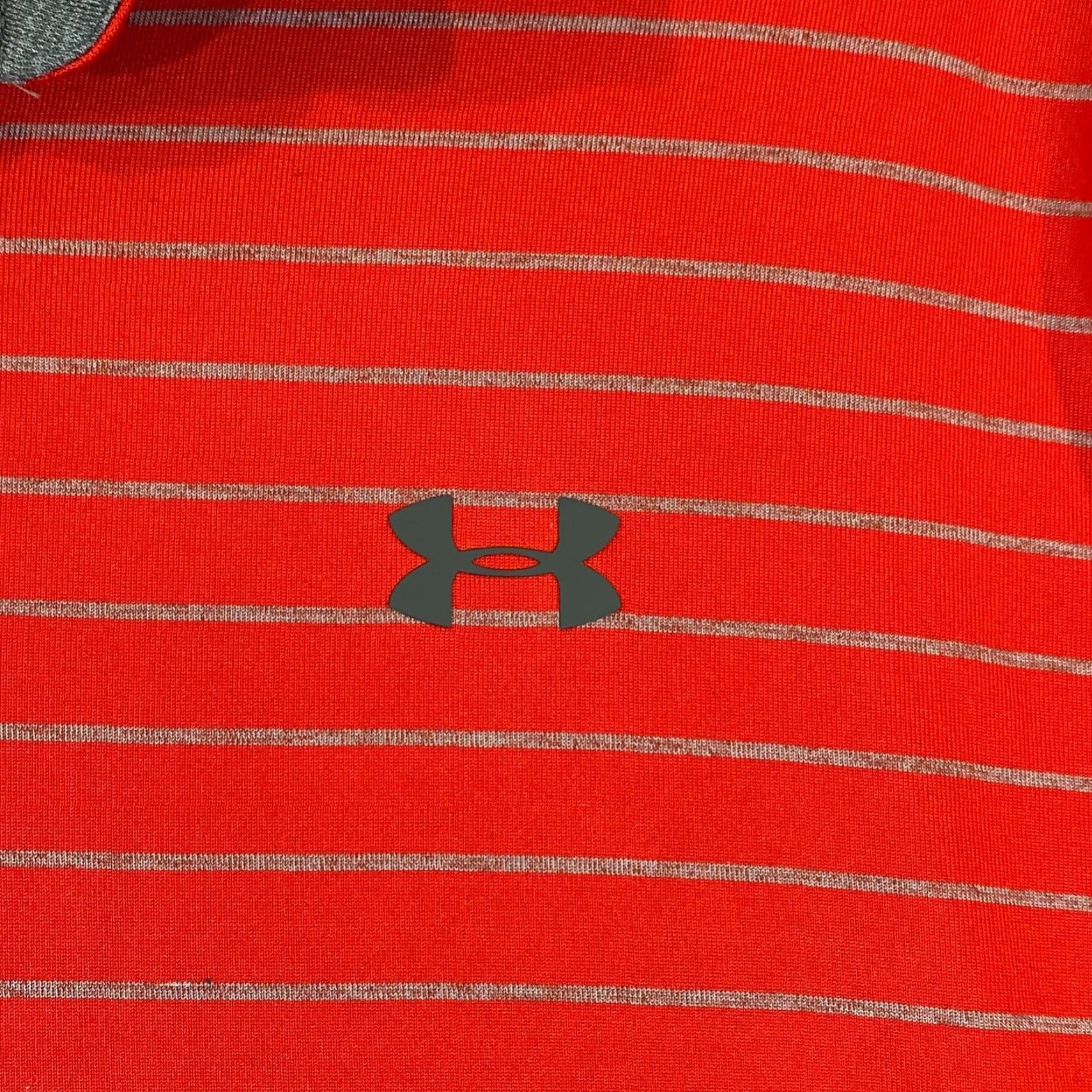 Under Armour Under Armour Polo Shirt Mens 2XL Red Striped Playoff Performance Golf Sport Size US XXL / EU 58 / 5 - 3 Thumbnail