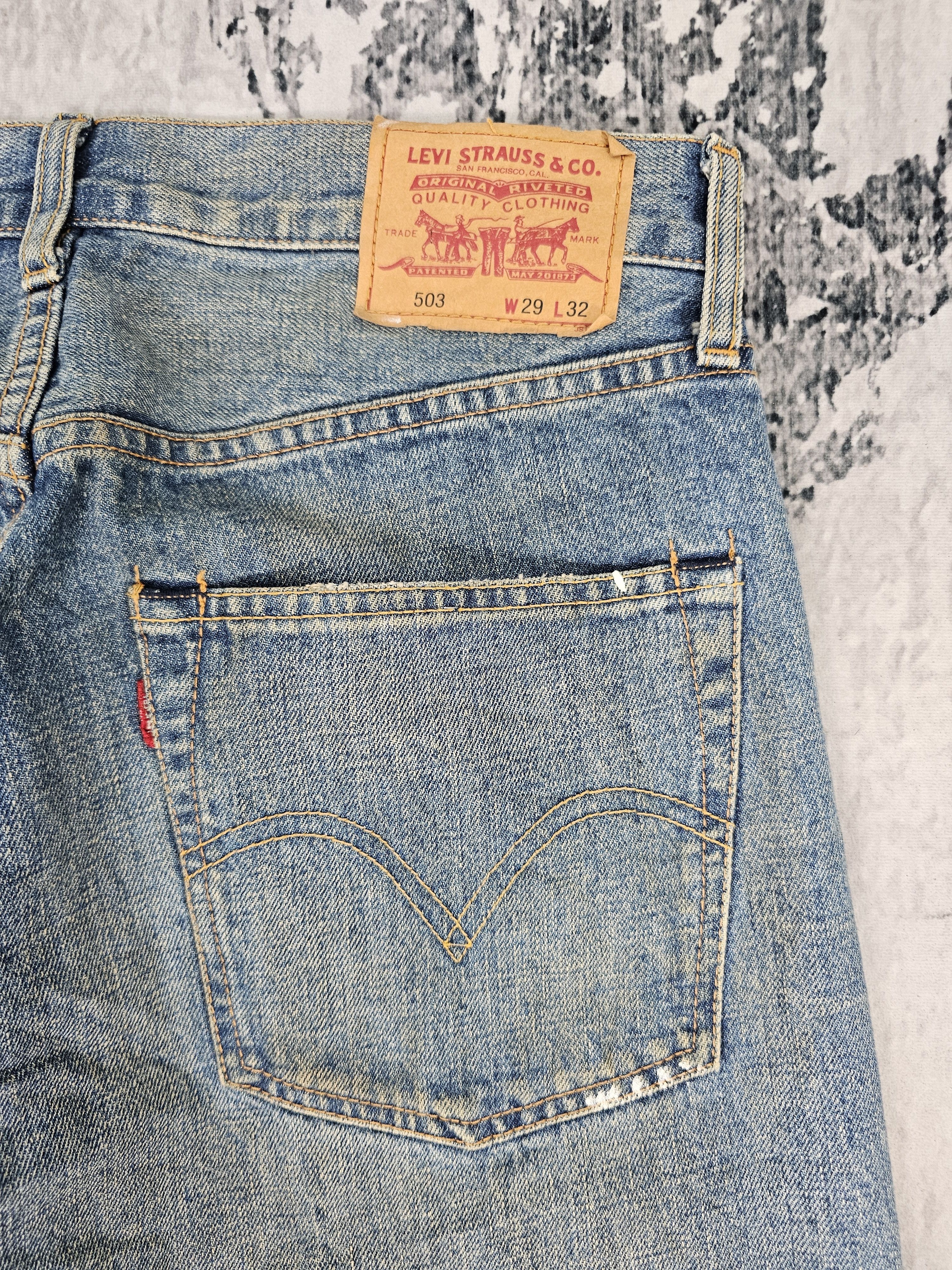 Levi's Vintage Clothing Vtg Levis 503 Rusty Faded Ripped Jeans Size 32X32 L0417 Size US 32 / EU 48 - 10 Thumbnail