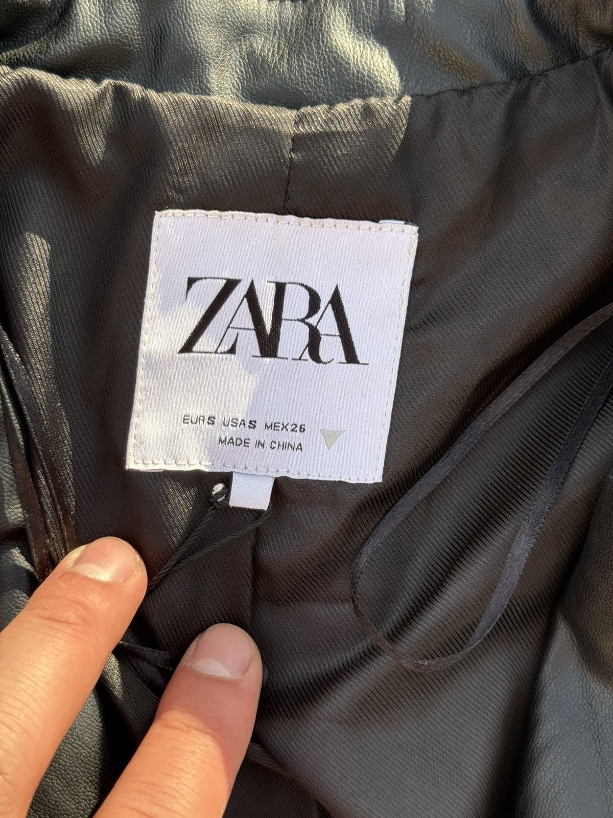 Zara Zara Faux Leather Coat Size S / US 4 / IT 40 - 3 Thumbnail