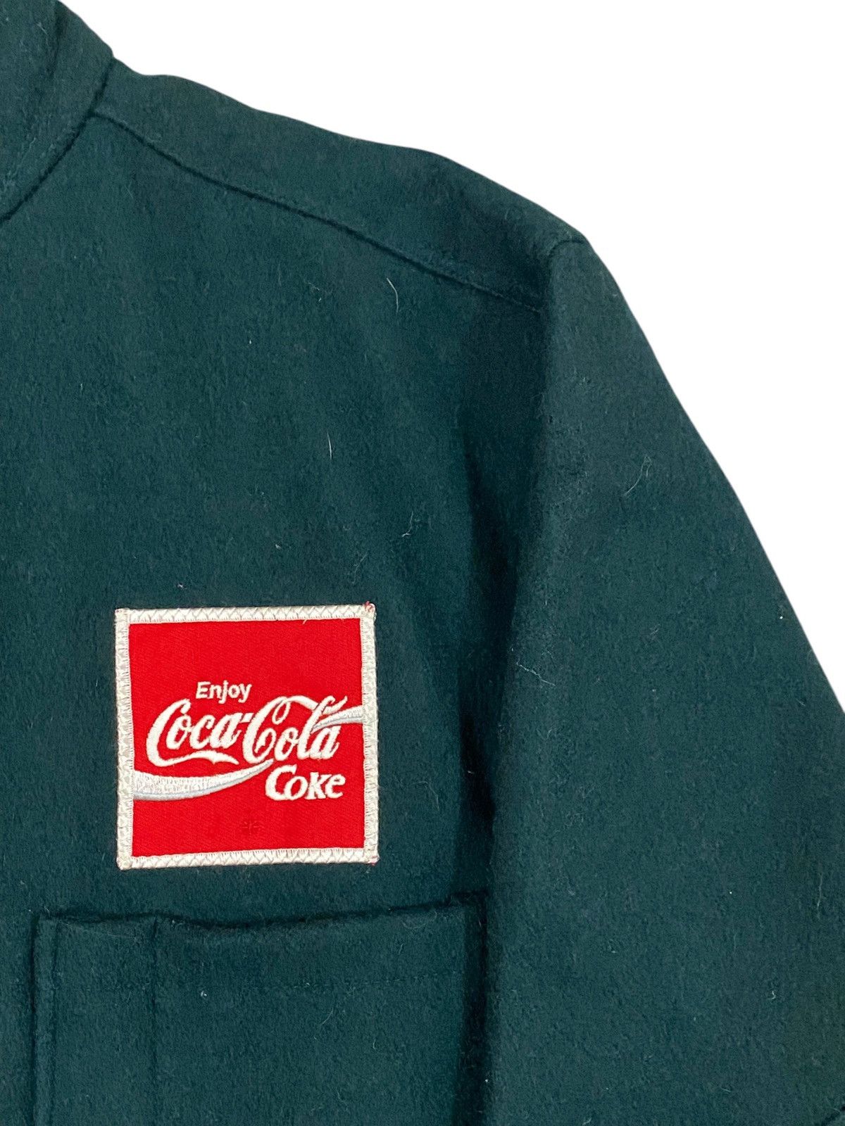Coca Cola Vtg Coca Cola Coke Worker Wool Jacket Size US L / EU 52-54 / 3 - 3 Thumbnail