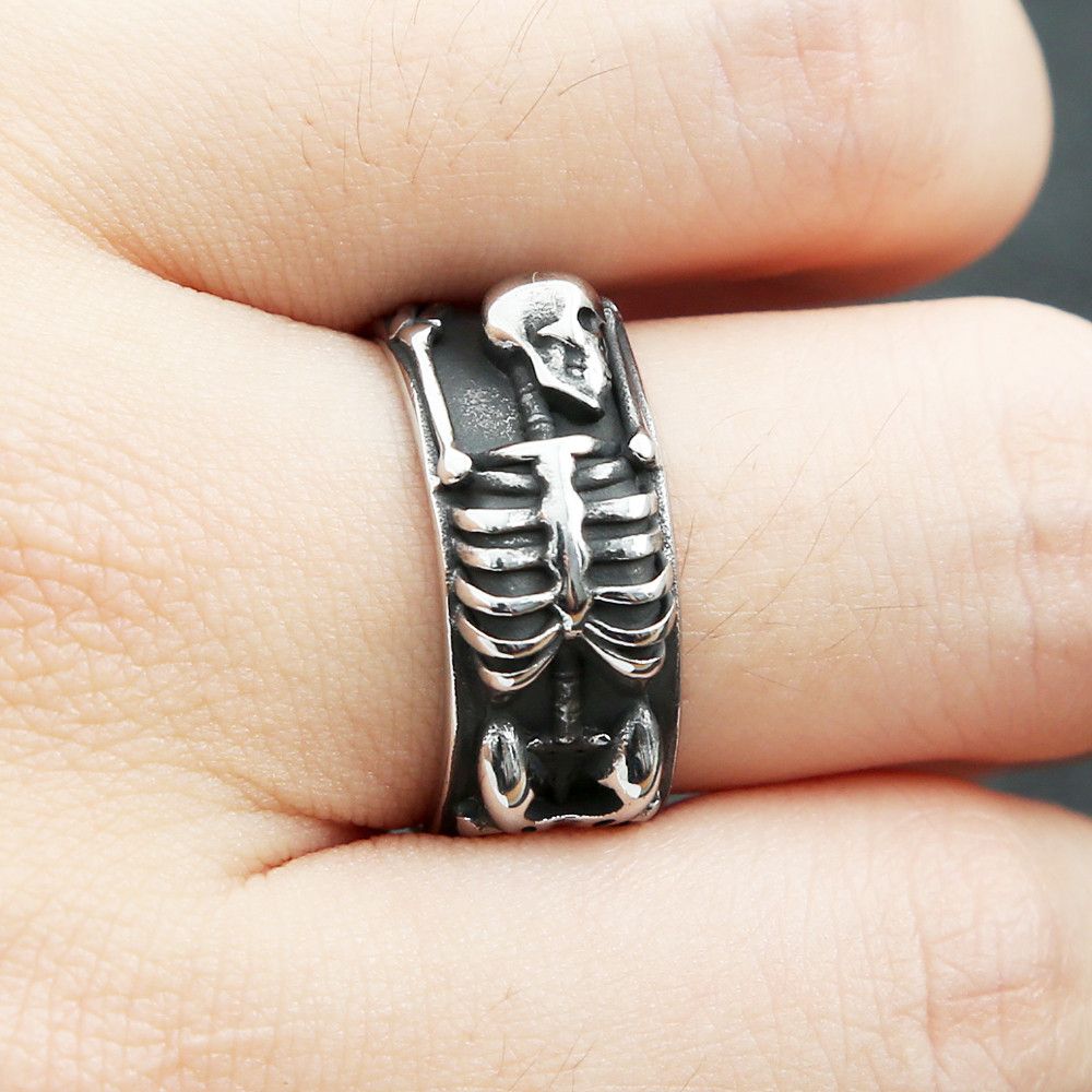 Jewelry Creative Skull Biker Ring Size ONE SIZE - 6 Thumbnail