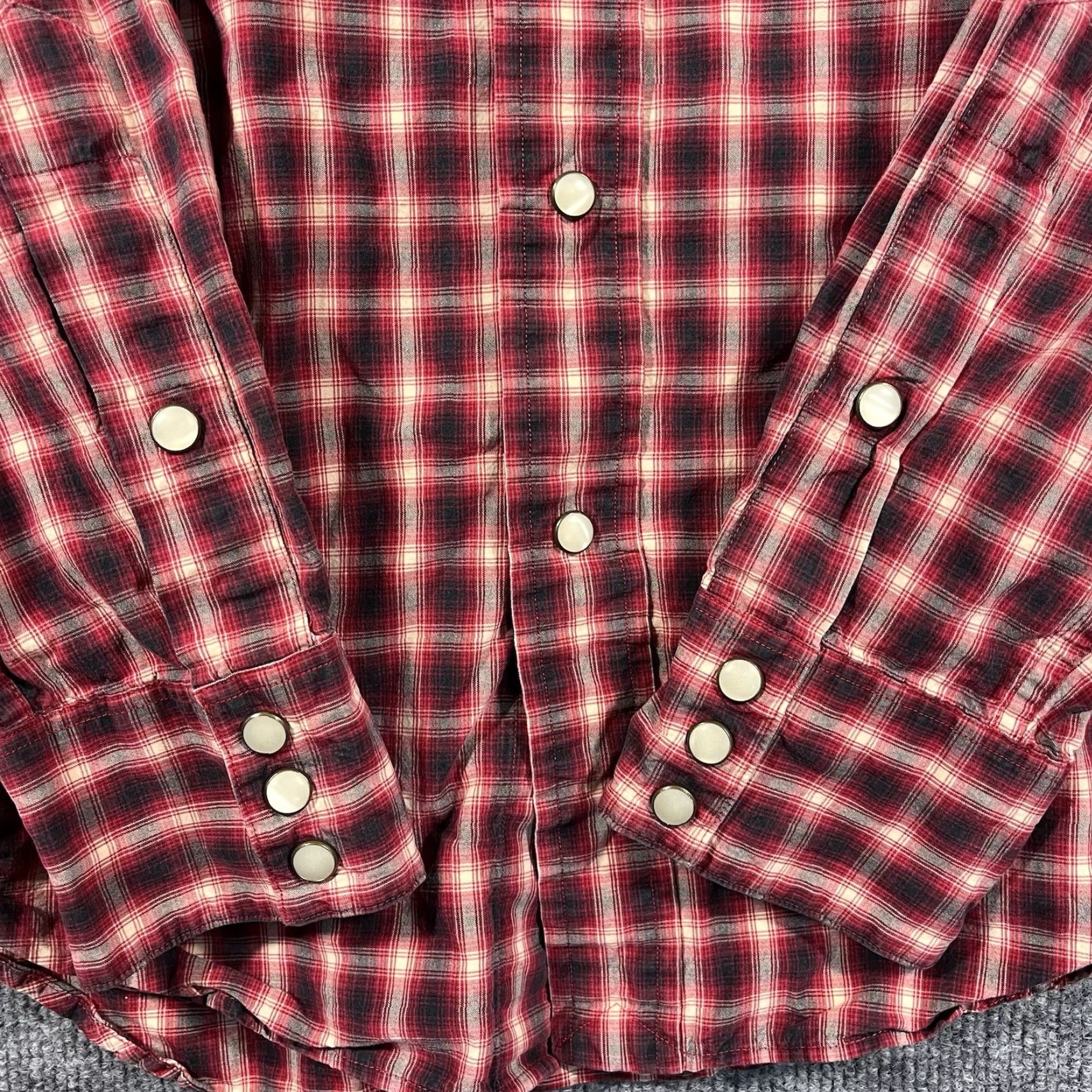 Polo Ralph Lauren VINTAGE Polo By Ralph Lauren Red Western Pearl Snap Button Shirt Plaid Mens M Shirt Size US M / EU 48-50 / 2 - 4 Thumbnail