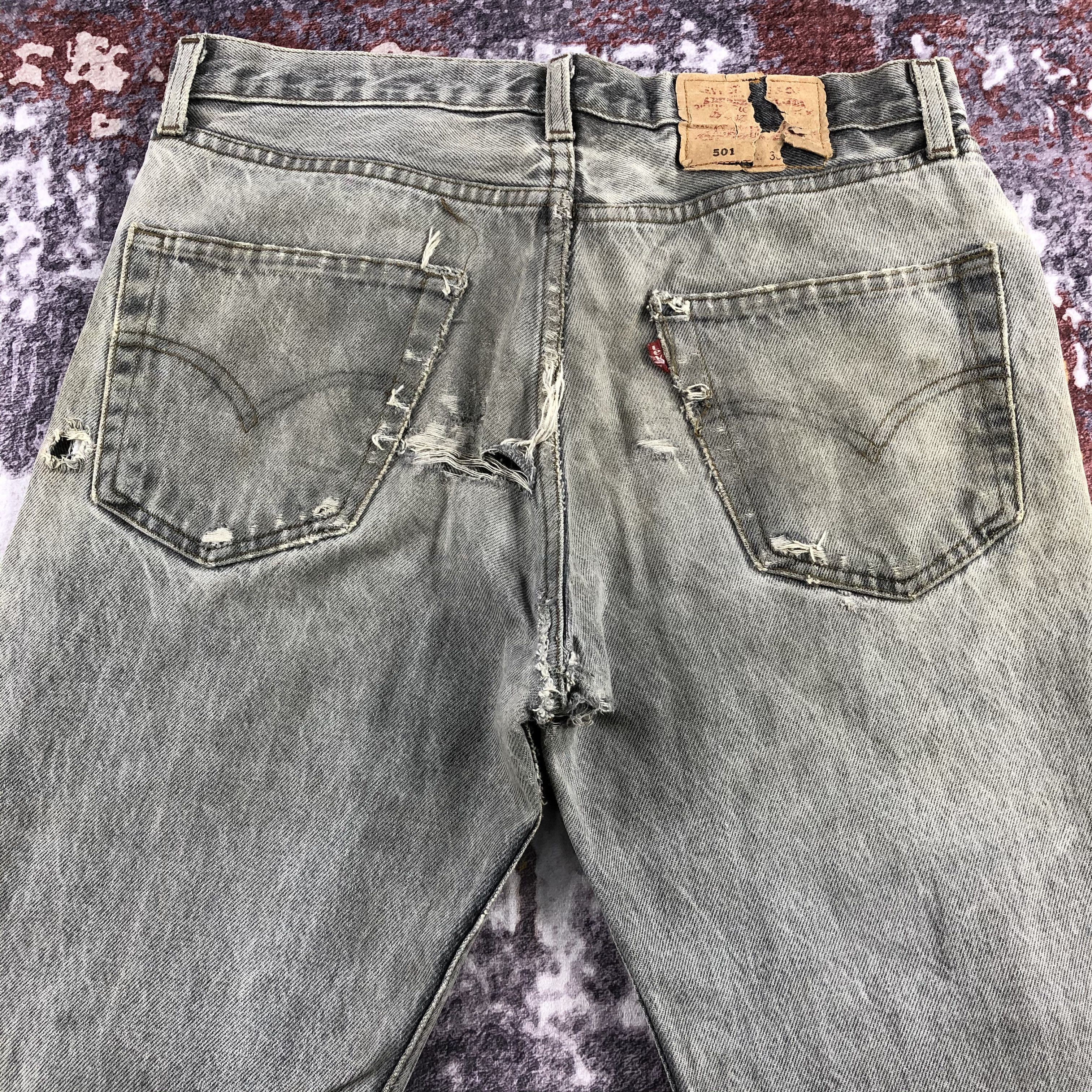 Levi's Vintage 90s Distress Levis 501 Jeans-JM2559 Size US 33 - 5 Thumbnail