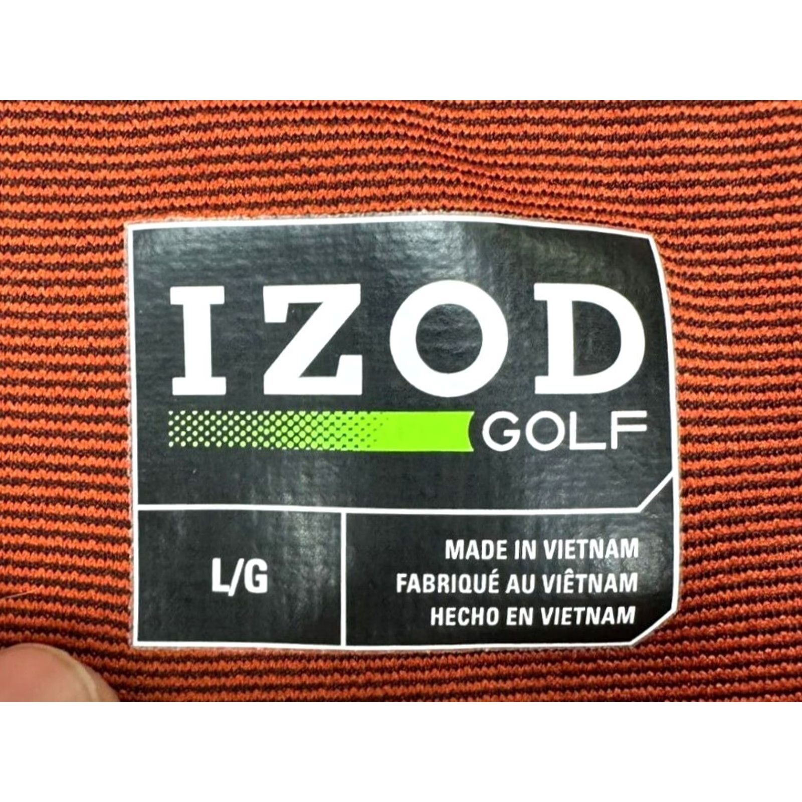 Izod IZOD Golf Polo Shirt Mens Large Colorblock Short Sleeve Orange/Red Polo Pocket Logo Rugby Facebook Size US L / EU 52-54 / 3 - 4 Thumbnail