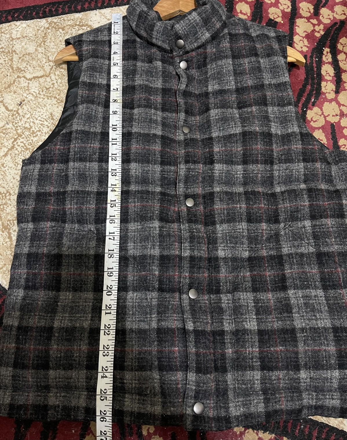 SHIPS SHIPS Vest GREY Plaid Wool sz. LARGE Size US L / EU 52-54 / 3 - 9 Thumbnail