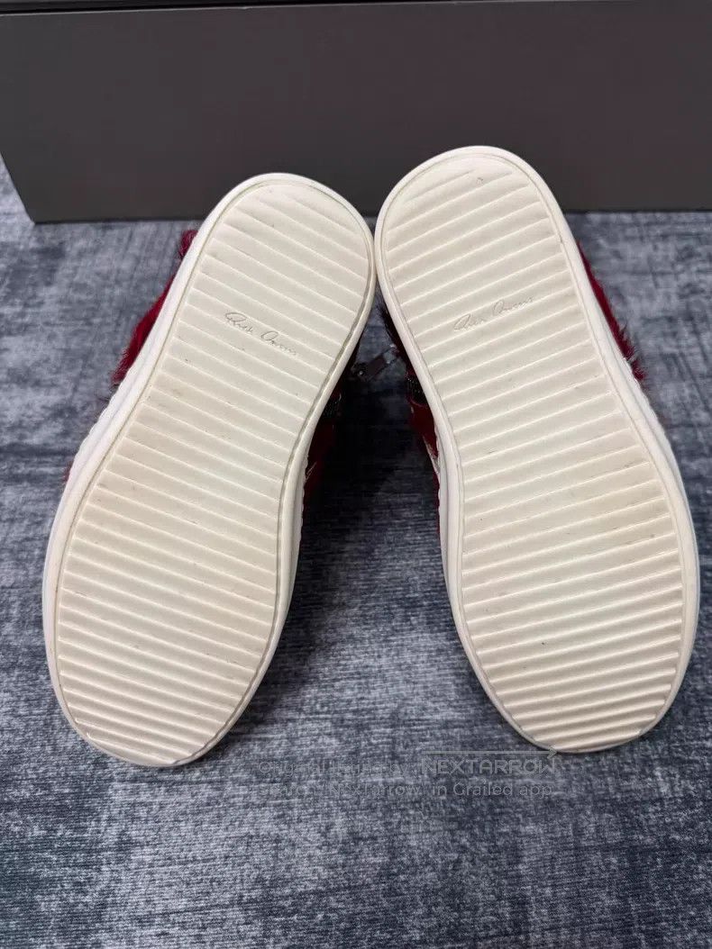 Rick Owens Rick Owens Main line red horsehair inverted triangle shoes Size US 5 / EU 37 - 8 Thumbnail
