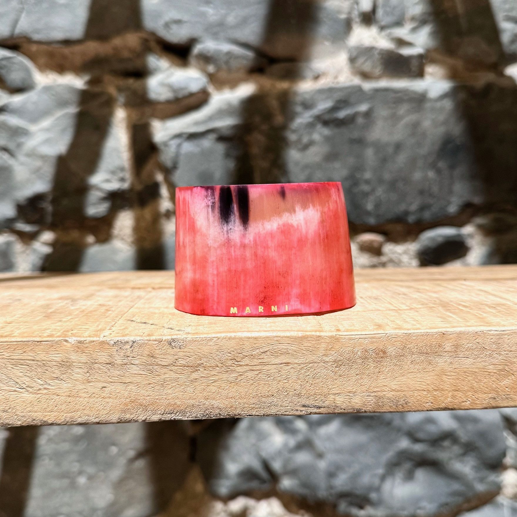 Marni Marni Pink White Horn Wide Bracelet Size ONE SIZE - 2 Thumbnail