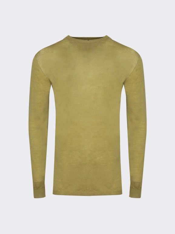 Rick Owens o1mle0226 Oversized Level Sweater in Yellow Size US M / EU 48-50 / 2 - 1 Thumbnail