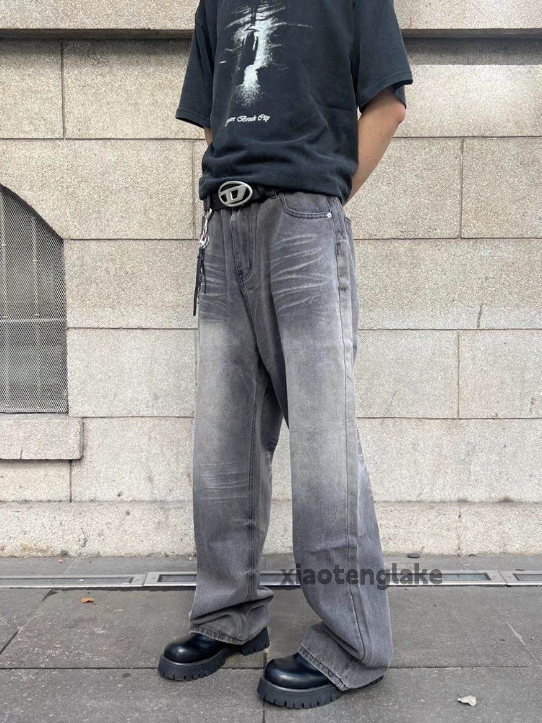 Jean × Vintage washed faded skate hiphop y2k loose baggy jeans Size US 32 / EU 48 - 3 Thumbnail