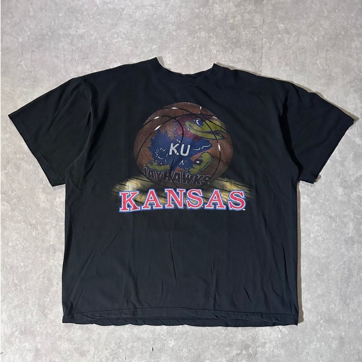 Other 90's Vintage Kansas Jayhawks Basketball Black T-Shirt -XL Size US XL / EU 56 / 4 - 1 Thumbnail