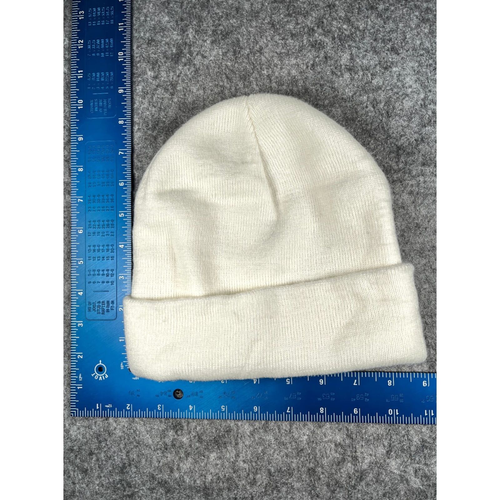 Vintage Think'n Bout You Beanie Toque Adult One Size White Knit Embroidered 100% Acrylic Size ONE SIZE - 4 Thumbnail