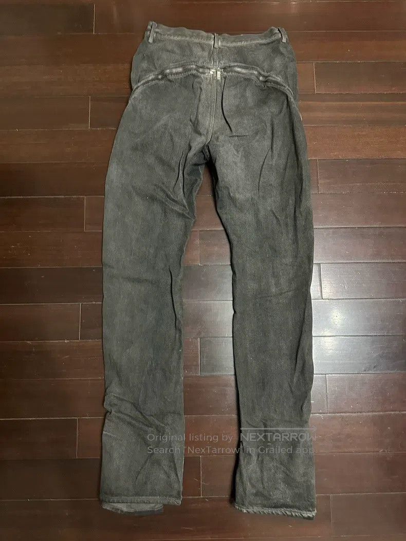 Rick Owens RICK OWENS Dark gray/wash gray Banana zipper denim pants Size US 31 - 2 Thumbnail