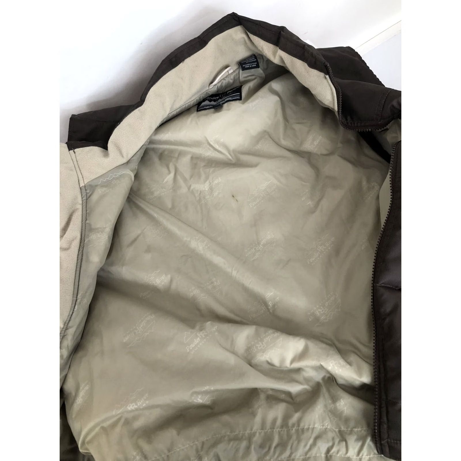 Vintage POWDER RIVER OUTFITTERS Panhandle Slim Vest - Leather Down 55% DOWN 45% FEATHERS Puffer Western Mens L Brown Size L Size US L / EU 52-54 / 3 - 5 Thumbnail
