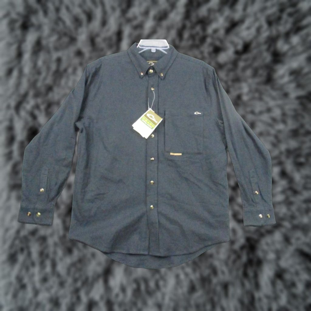 Vintage Drake Shirt Medium Houndstooth Blue Night Sky NWT Men's Button-Up Long Sleeve Size US M / EU 48-50 / 2 - 1 Thumbnail