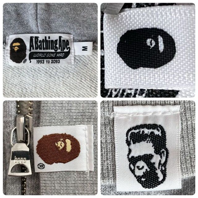 Bape BAPE Purple camo × Gray shark full zip hoodie a bathing ape Size US M / EU 48-50 / 2 - 8 Thumbnail