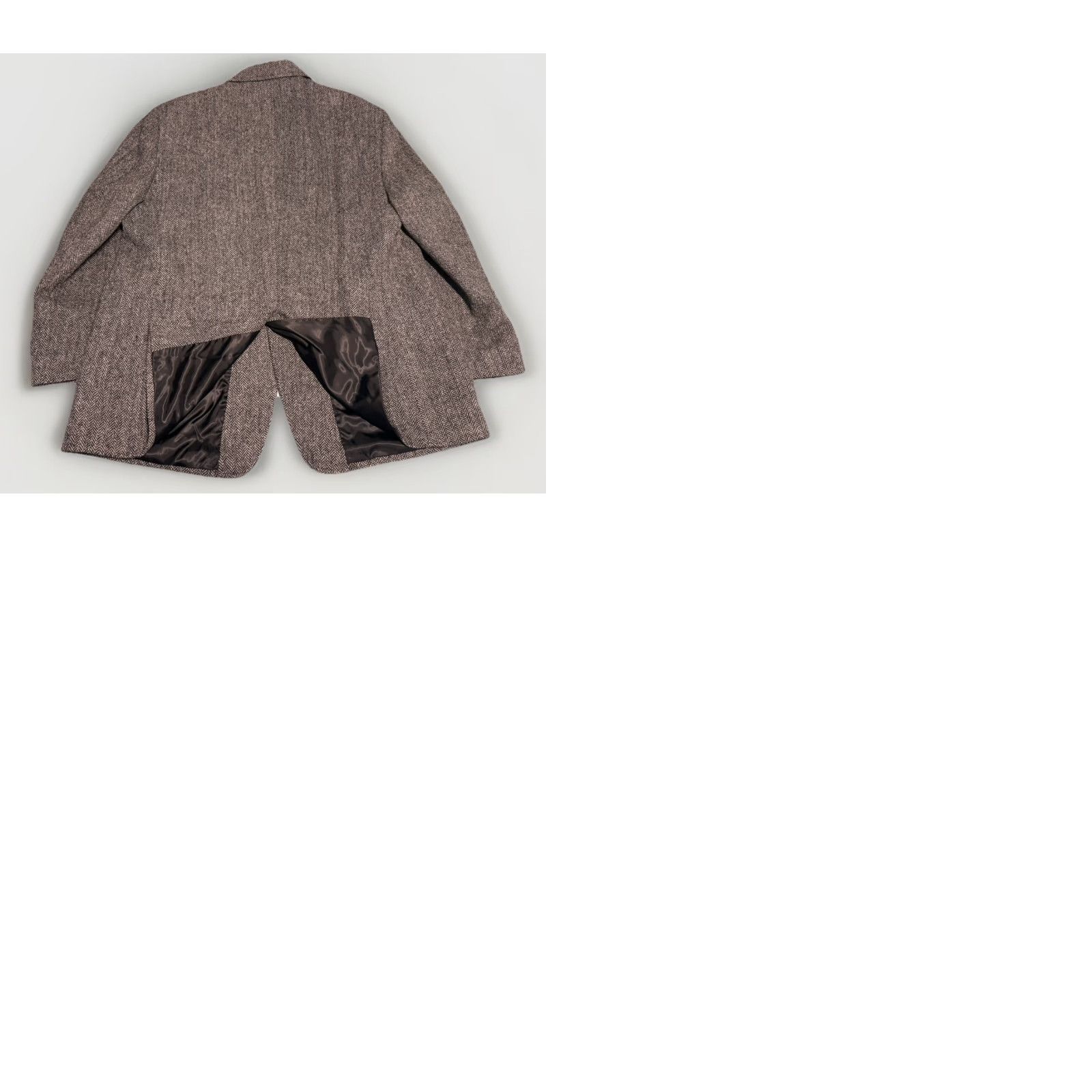 Jos. A. Bank Jos. A. Bank Blazer Mens 48R Gray Herringbone Tweed Wool Sport Coat Size 48R - 9 Thumbnail