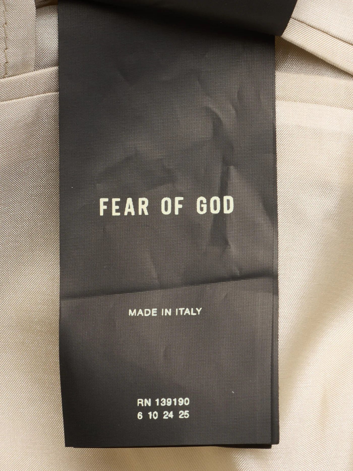 Fear of God FEAR OF GOD Beige Eternal Virgin Wool Lapelless Jacket Size 40R - 12 Thumbnail