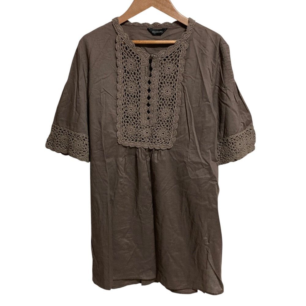 Other Other INGEBORG Crochet Knit Docking Tunic Textile Tops A2233FBY151 DUTY FREE for USA Size ONE SIZE - 1 Thumbnail