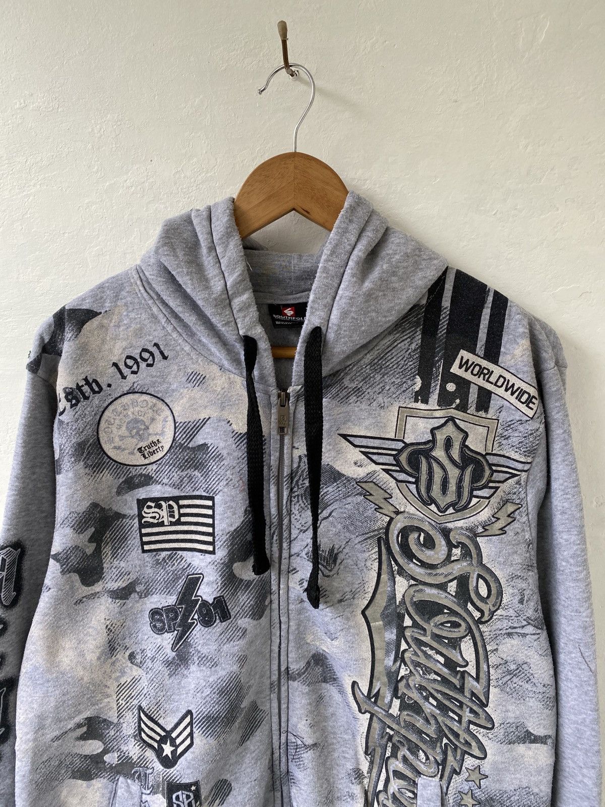 Southpole Vintage Y2K Southpole Zip Hoodie All Over Print Size US L / EU 52-54 / 3 - 1 Thumbnail