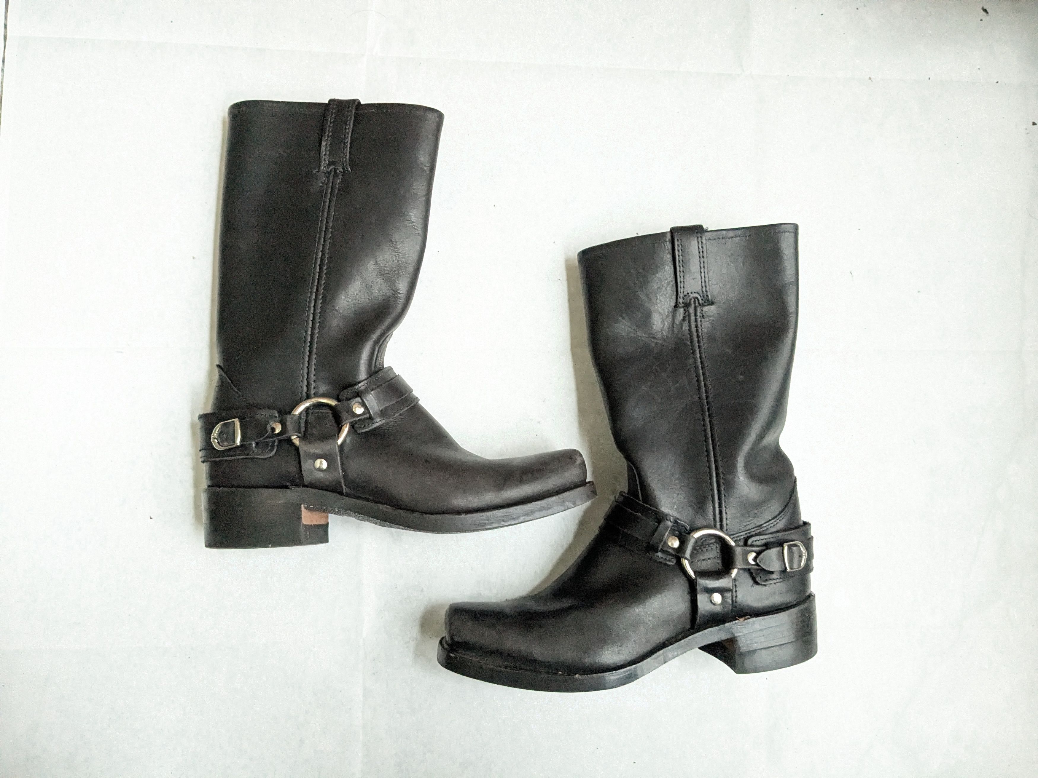 Frye Frye Harness Boots Black 8 M Leather Size US 8 / EU 41 - 1 Thumbnail
