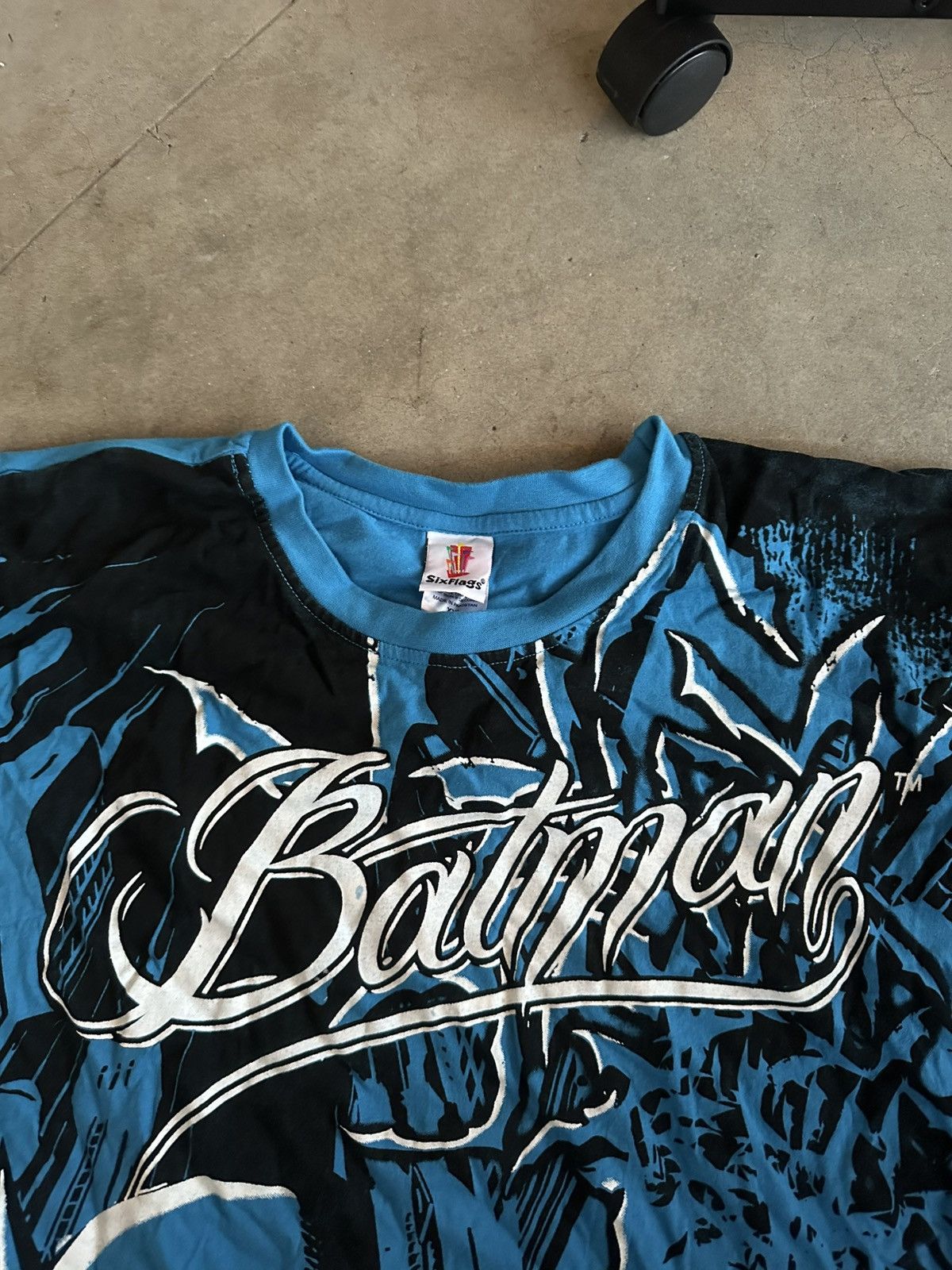Nickelodeon Vintage Y2K Six Flags All Over Print Batman Tee Shirt Size US XXL / EU 58 / 5 - 1 Thumbnail