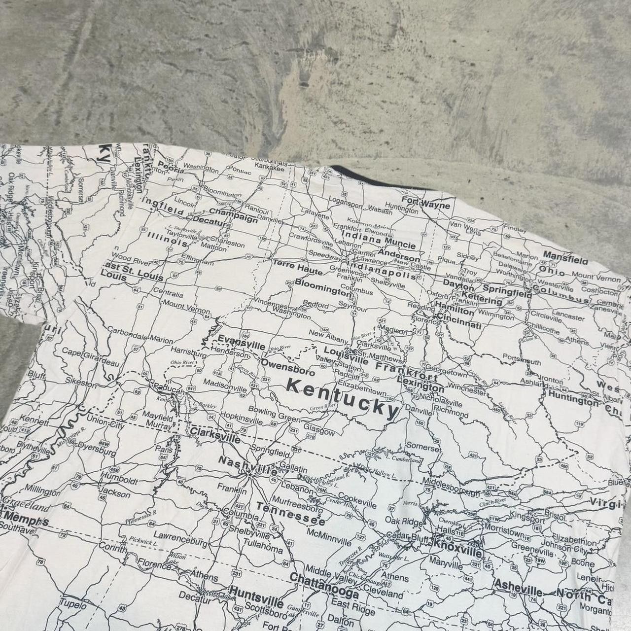Japanese Brand × Vintage Vintage 90s State of Mine Kentucky Map AOP T-Shirt Size US XXL / EU 58 / 5 - 5 Thumbnail