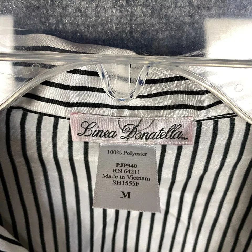Other Linea Donatella Pajama Top Women's Medium Button Up M Size M / US 6-8 / IT 42-44 - 3 Thumbnail
