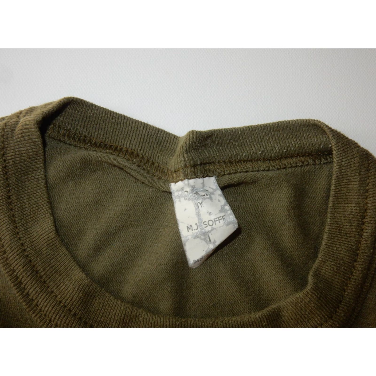 Soffe VTG Soffe Mens T-Shirt Size L Short Sleeve Cotton Blend Green Military Size US L / EU 52-54 / 3 - 2 Thumbnail