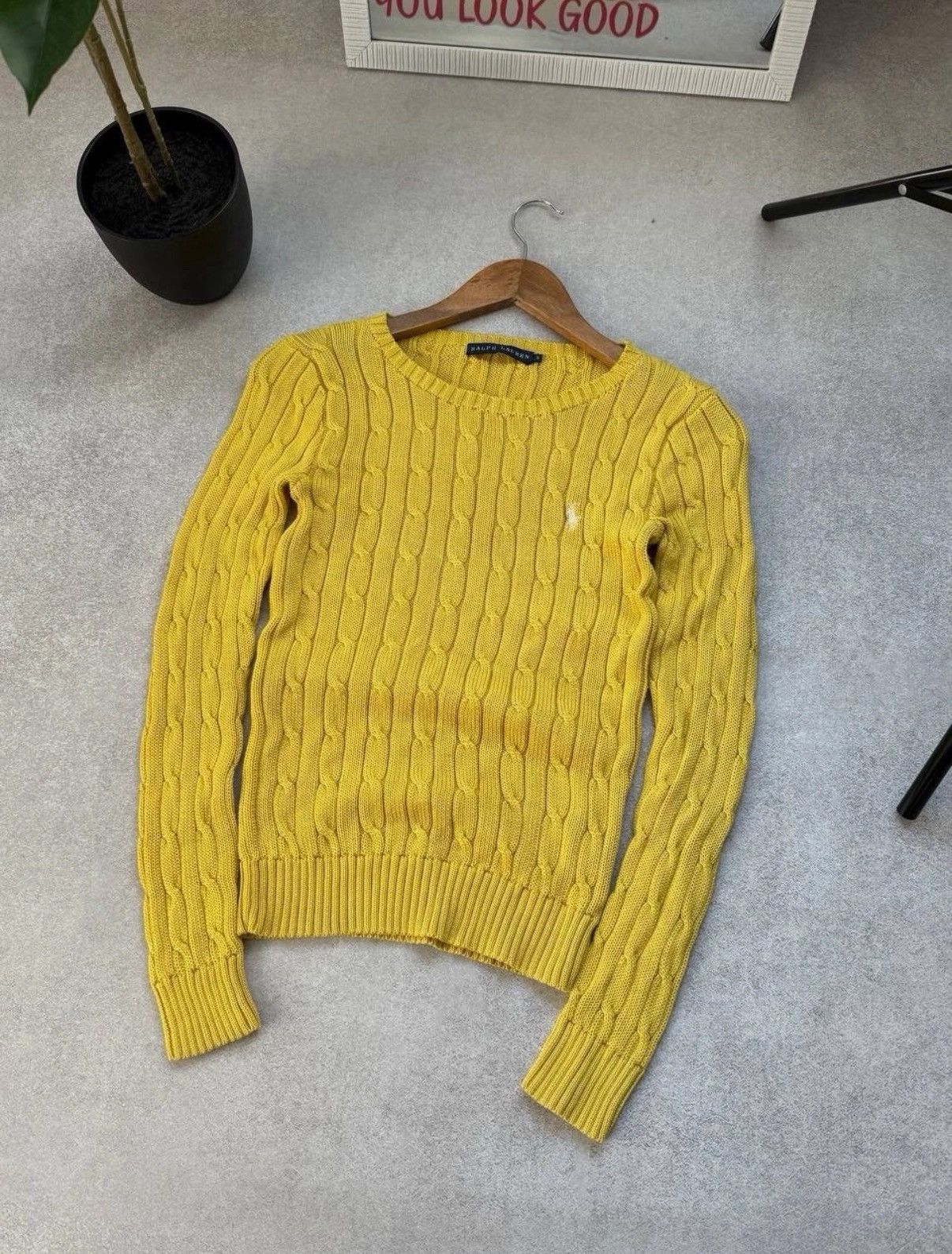 Polo Ralph Lauren Vintage Polo Ralph Lauren Woman Knitted Yellow Sweater Size S / US 4 / IT 40 - 2 Thumbnail