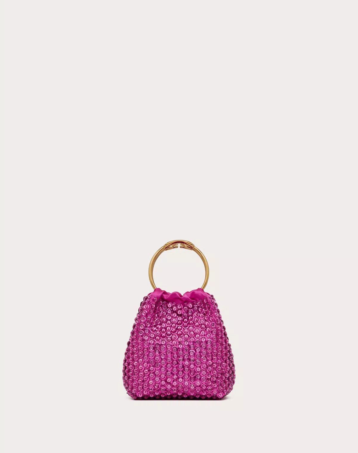 Valentino oc11z0725 Size:OS/Secrets Embroidered Bucket Bag in Pink Size ONE SIZE - 1 Thumbnail