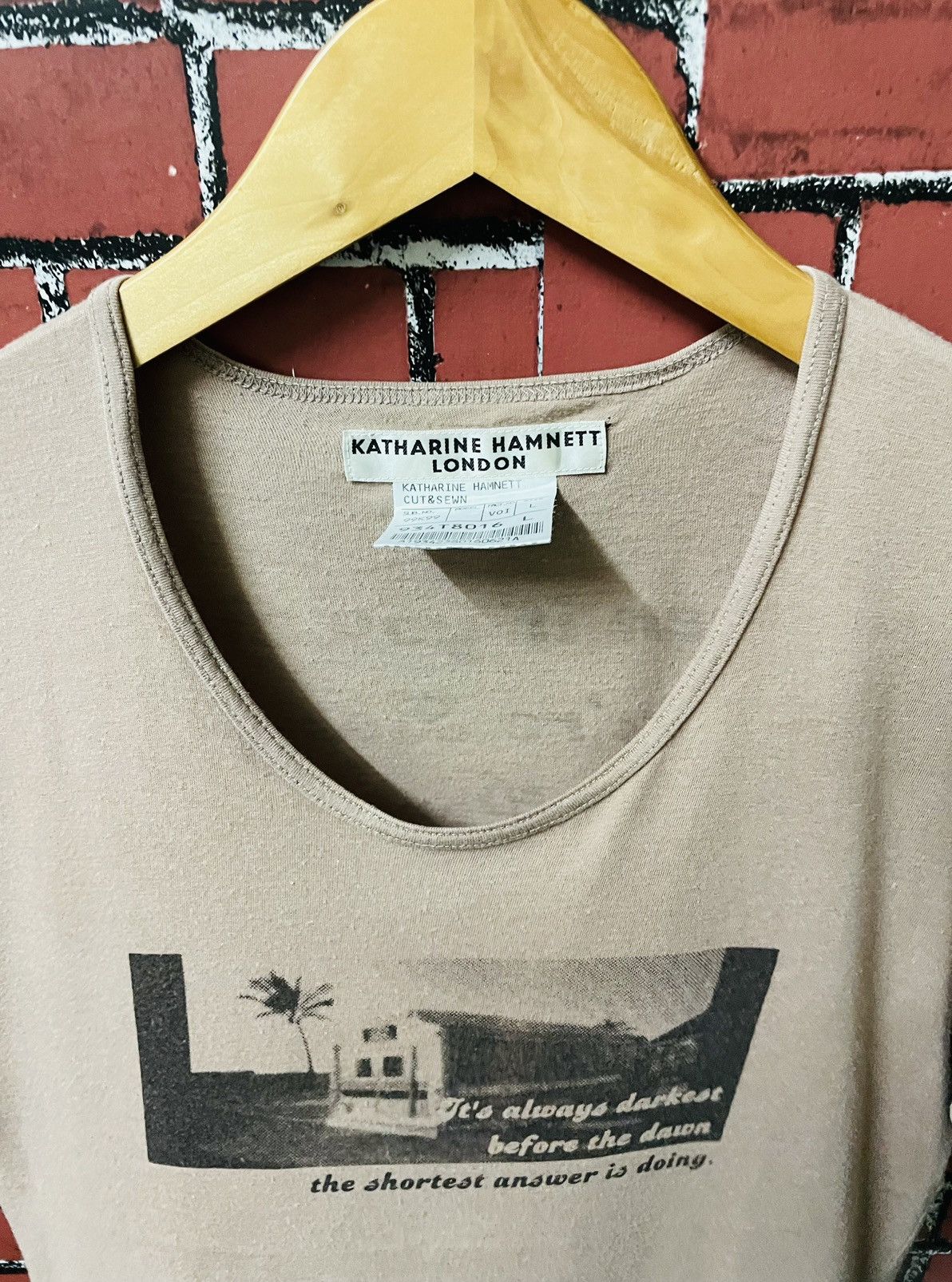 Designer × Japanese Brand × Katharine Hamnett London KATHARINE HAMNETT LONDON CUT & SEWN Size L / US 10 / IT 46 - 4 Thumbnail