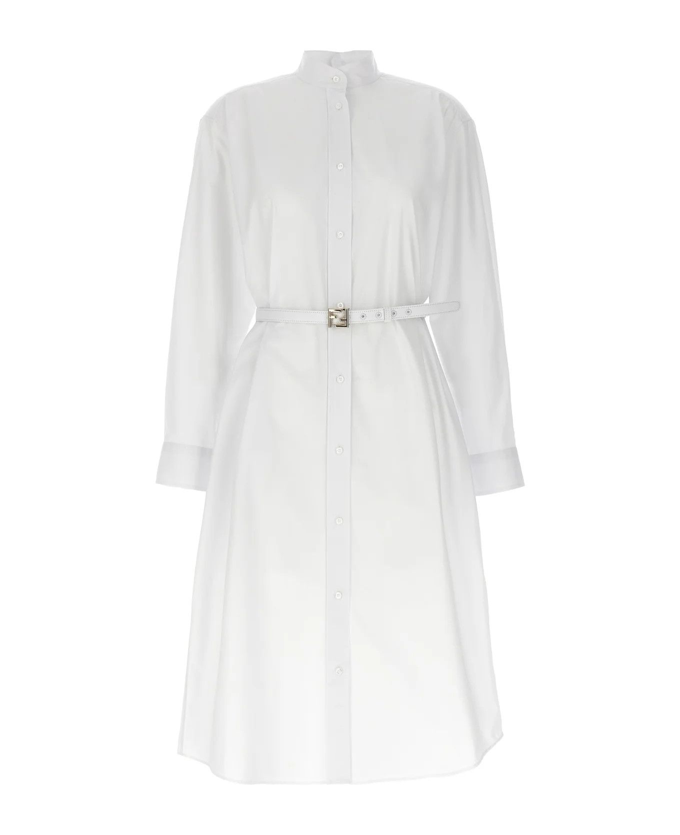 Fendi o1s1wg110326 Dress in White Size M / US 6-8 / IT 42-44 - 1 Thumbnail
