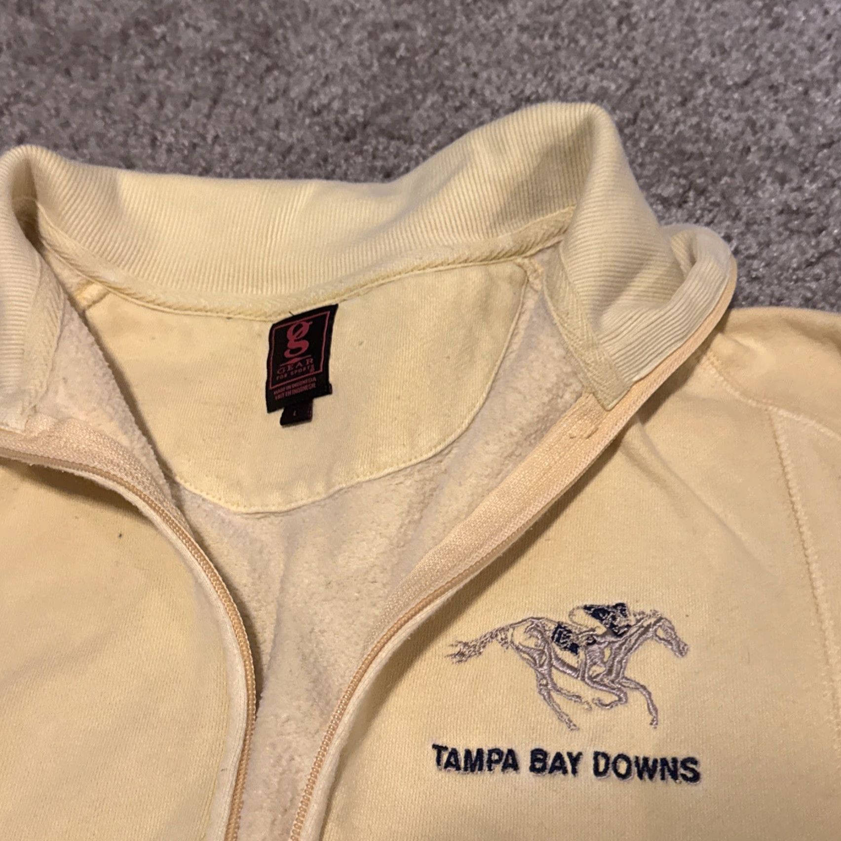 Vintage VINTAGE GEAR FOR SPORTS Sweatshirt Horse Racing Full Zip Women L Yellow Down Accent Zipper L Size L / US 10 / IT 46 - 3 Thumbnail
