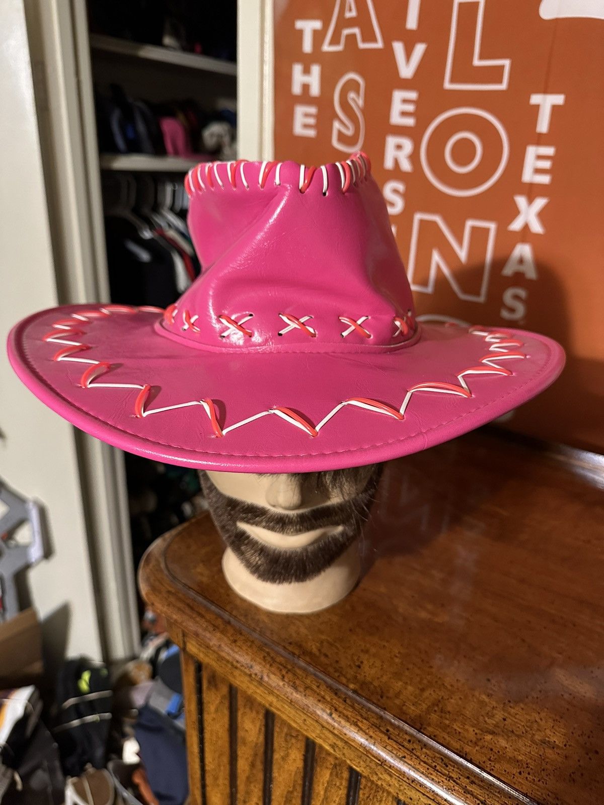 New Era × Vintage Vintage Pink Cowboy light up hat 00s Size ONE SIZE - 2 Thumbnail