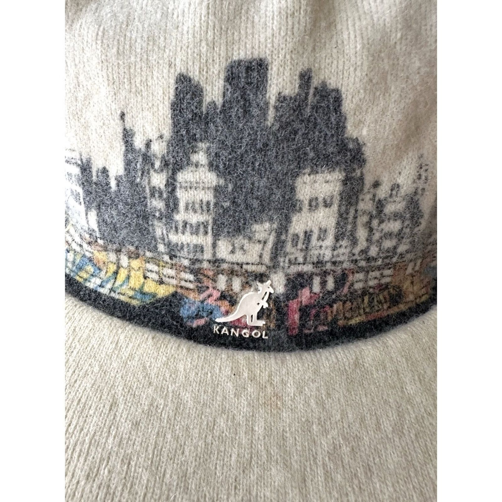Kangol VINTAGE Kangol City Line Wool Flexfit Baseball Cap Hat Cream Size L Men Mens 90s RARE Size ONE SIZE - 3 Thumbnail