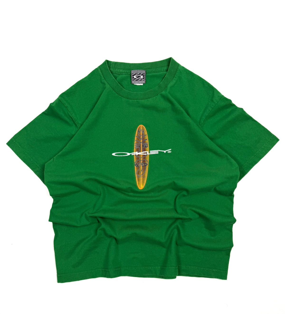 Oakley Vintage Oakley Software Surf Tee Y2K Green Thailand Rare 00s Size US L / EU 52-54 / 3 - 1 Thumbnail
