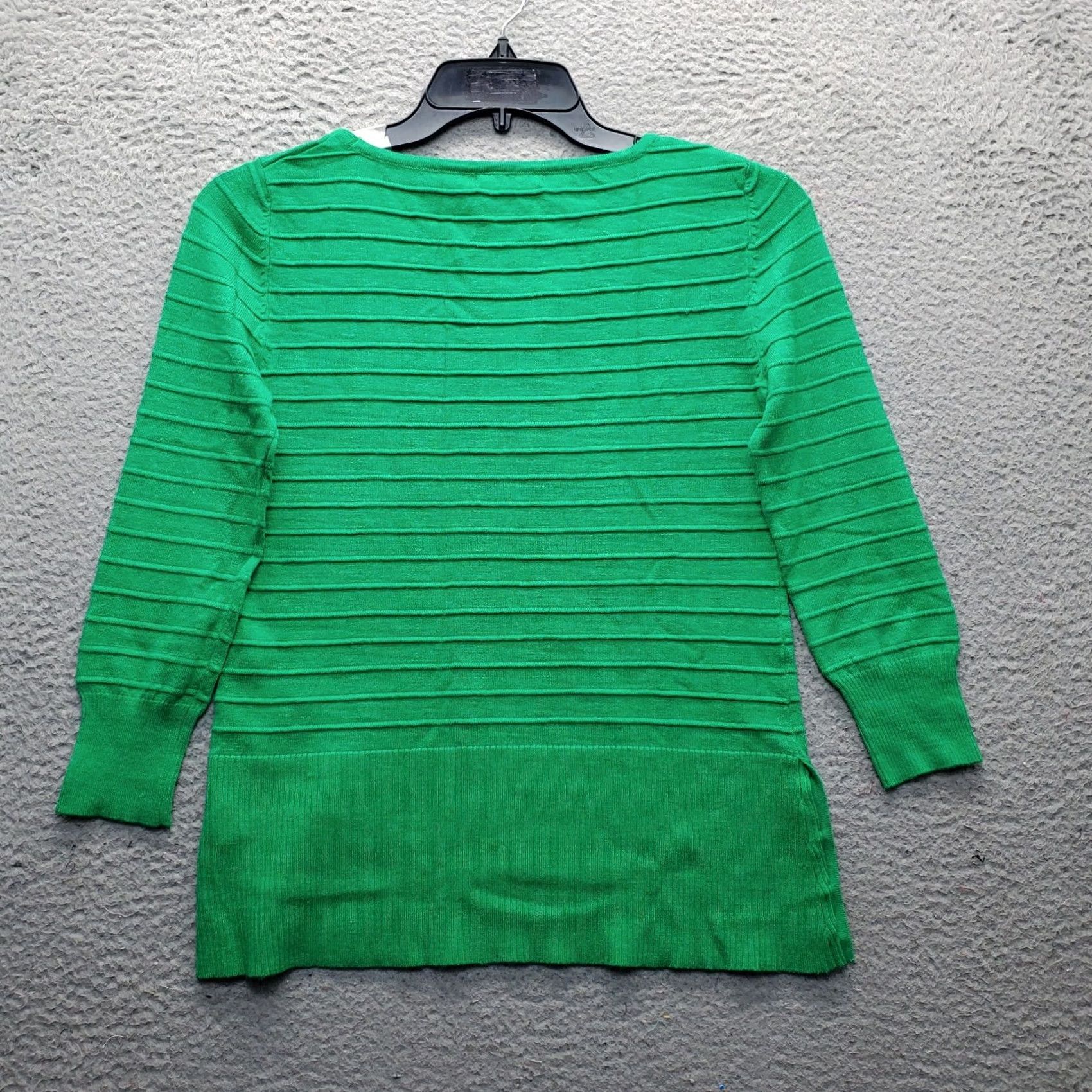 Vintage Cable & Gauge Sweater Womens S Green Christmas Rib Knit Stretch Long Sleeve Shirt Womens Size S Pullover Knit Homespun Style Pullover Mens Womens Size S / US 4 / IT 40 - 2 Thumbnail