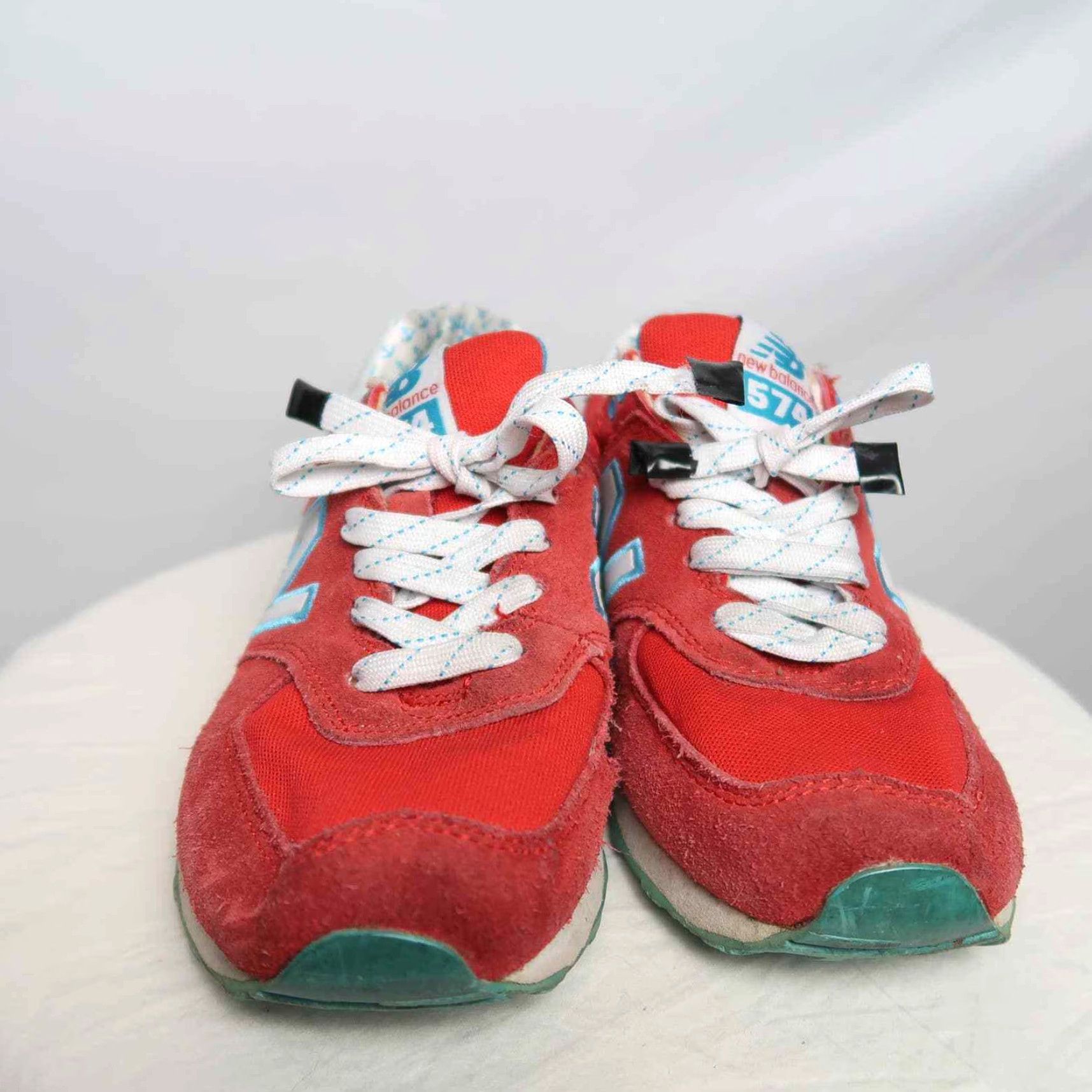 New Balance New Balance 574 Sneakers Women’s 5.5 Red Turquoise Suede Lace Up Retro Pink? Size US 6 / IT 36 - 2 Thumbnail