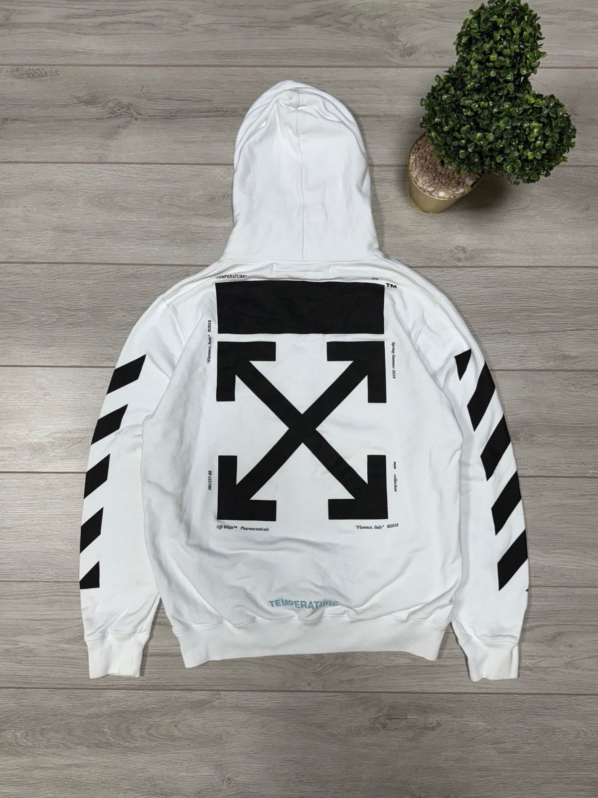 Off-White Off White Mona Lisa temperature hoodie arrows tapes Size US L / EU 52-54 / 3 - 3 Thumbnail