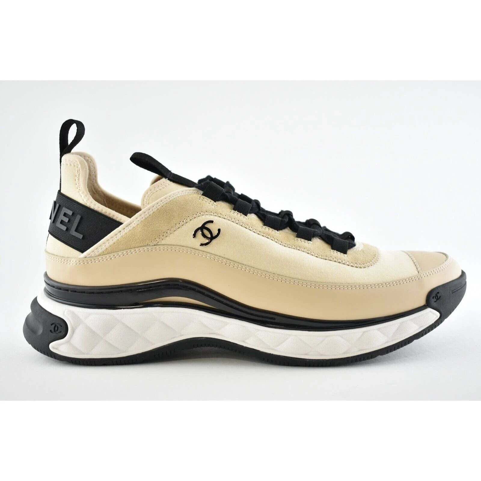 Chanel Chanel CC Logo Lace Up Low Top Trainer Sneaker 44 11 Size US 11 / EU 44 - 1 Thumbnail