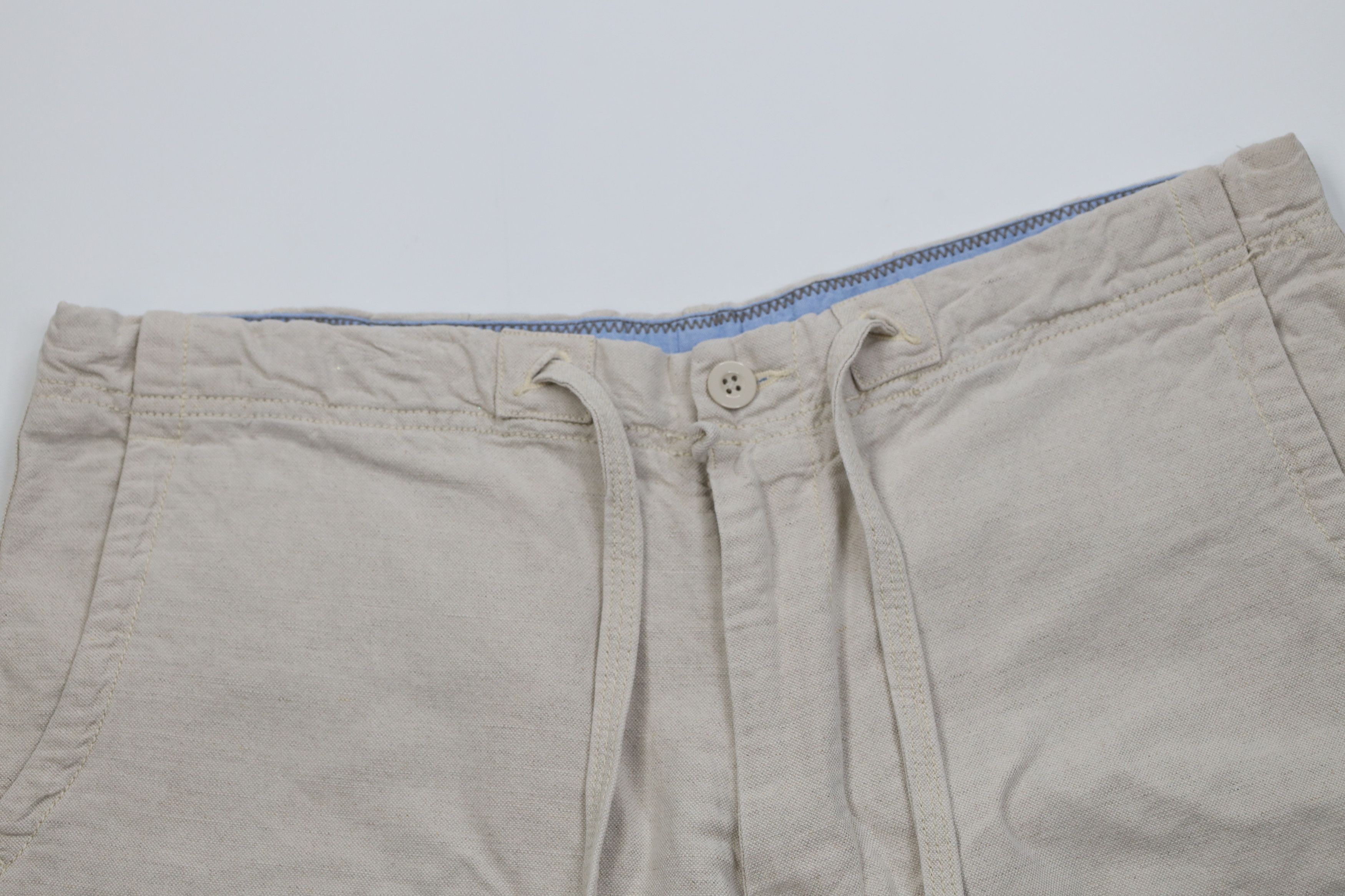 Gap Vintage Y2K 2005 Gap Above Knee Linen Shorts Beige Stone Tan Size US 34 / EU 50 - 2 Thumbnail