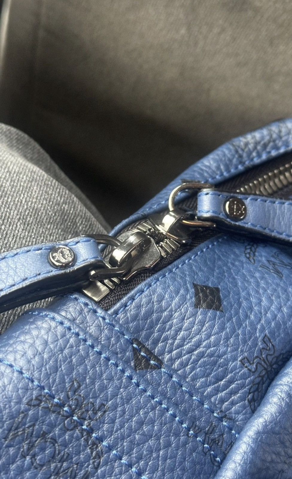 MCM Blue mcm studded full size backpack Size ONE SIZE - 6 Thumbnail