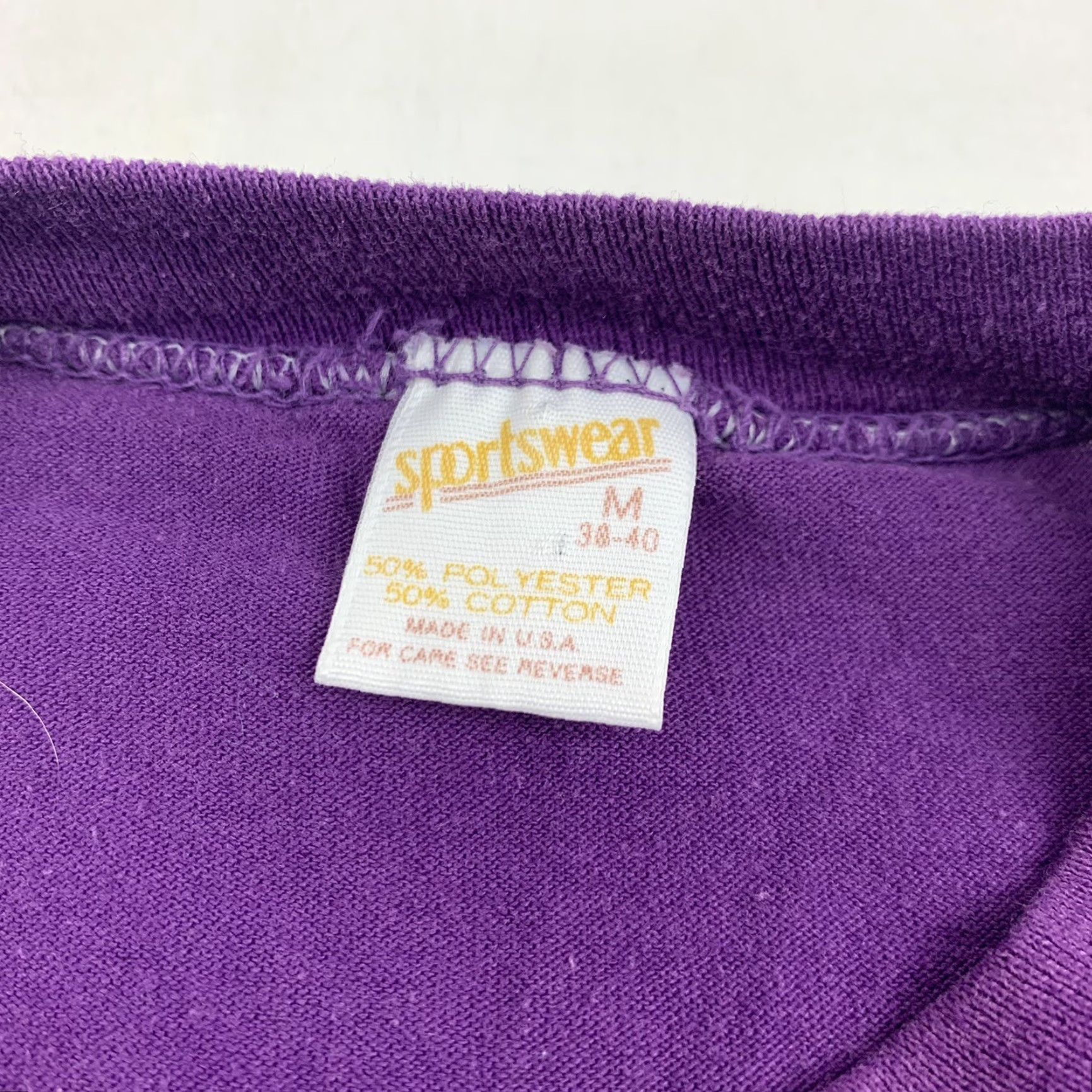 Vintage VINTAGE Sportswear Men T-Shirt Adult Medium Purple Graphic 80s 90s USA Decadence Size US M / EU 48-50 / 2 - 3 Thumbnail
