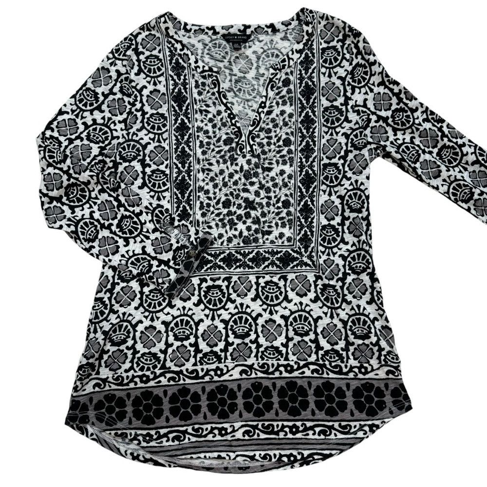 Lucky Brand Lucky Brand Block Floral Long Sleeve Top Size S Size S / US 4 / IT 40 - 5 Thumbnail