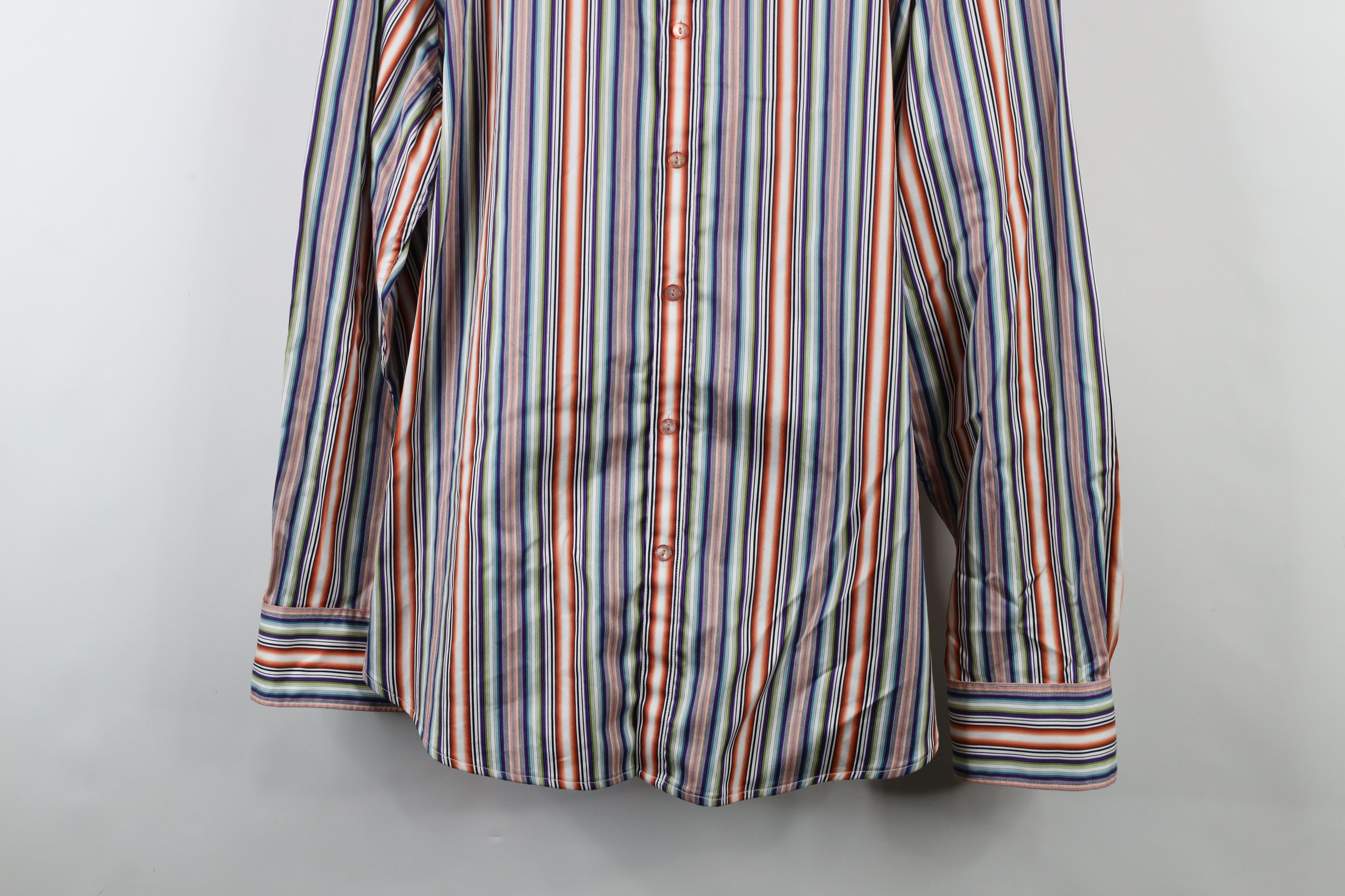 Robert Graham × Vintage Robert Graham Tailored Rainbow Flip Cuff Button Shirt Size US XXL / EU 58 / 5 - 3 Thumbnail