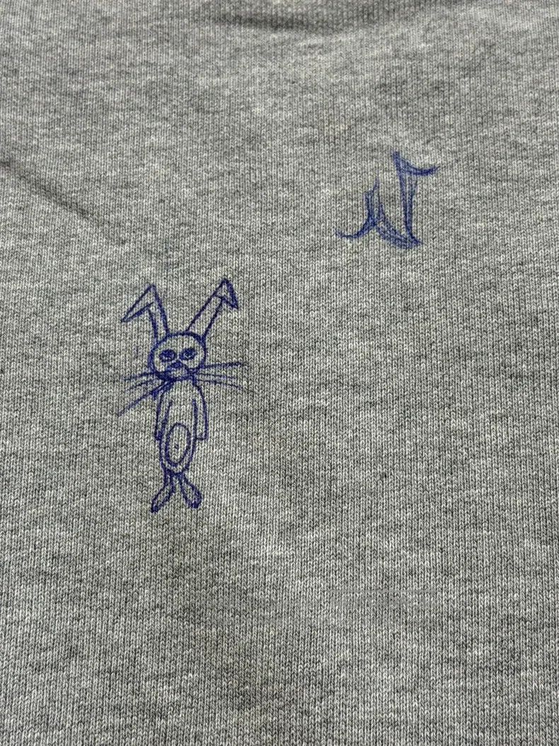Vetements Vetements Doodle Grey Oversized Hoodie with Round Pen Size US S / EU 44-46 / 1 - 7 Thumbnail